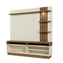 Ver imagem 6 de Estante Painel Home para Tv 55" Mariana Off White/amêndoa- Mabe Magazine