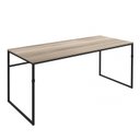 Ver imagem 2 de Mesa para Escritório Lindoia Novabras 160cm Industrial Carvalho E Preto