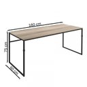 Ver imagem 3 de Mesa para Escritório Lindoia Novabras 160cm Industrial Carvalho E Preto