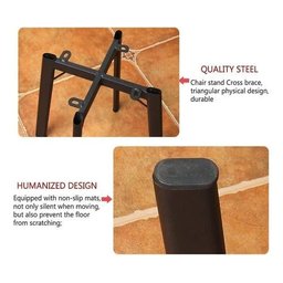 Mesa de Jantar Minimalista com 4 Cadeiras Compacta 1m2:base da Cadeiras Negras com Tecido Anti-rasgo - 10