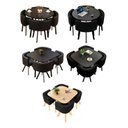 Ver imagem 1 de Mesa de Jantar Minimalista com 4 Cadeiras Compacta 1m