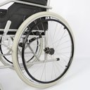 Ver imagem 2 de Cadeira de Rodas Dobrável em Aço Encosto 44 Cm Suporta até 100 Kg Pneu Maciço D100 Dellamed