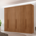 Ver imagem 1 de Guarda Roupa Divino Casal 6 Portas 4 Gavetas MDF Marrom/Imbuia