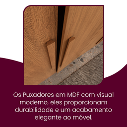 Guarda Roupa Divino Casal 6 Portas 4 Gavetas MDF Marrom/Imbuia - 8 Guarda Roupa Divino Casal 6 Portas 4 Gavetas MDF Marrom/Imbuia - 8