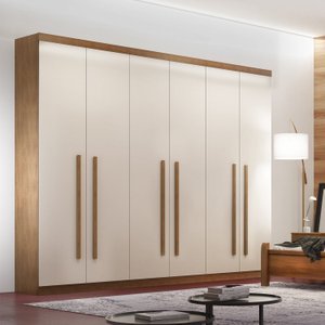 Guarda-Roupa Casal 6 Portas 4 Gavetas MDF Divino 