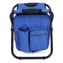 Cadeira Mochila Banqueta Bolsa Semi Termica 2 Em 1 Portatil Praia Pesca Camping Conserva Alimentos P - 9