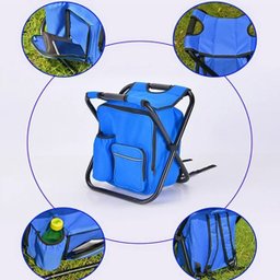 Cadeira Mochila Banqueta Bolsa Semi Termica 2 Em 1 Portatil Praia Pesca Camping Conserva Alimentos P - 11