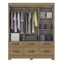Ver imagem 3 de Guarda-Roupa Solteiro 3 Portas 6 Gavetas Kelly Espresso Móveis