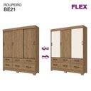 Ver imagem 2 de Guarda-Roupa Solteiro 3 Portas 6 Gavetas Kelly Espresso Móveis