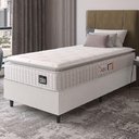 Ver imagem 5 de Cama Box Solteiro Colchão Espuma D45 Lazio Pillow Top 88x188x62cm Branco Hellen – Suporta até