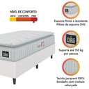 Ver imagem 2 de Cama Box Solteiro Colchão Espuma D45 Lazio Pillow Top 88x188x62cm Branco Hellen – Suporta até