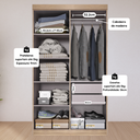Ver imagem 4 de Guarda Roupa Solteiro Lisboa 4 Portas 2 Gavetas com Pés