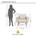 Ver imagem 3 de Kit 2 Poltronas Decorativa Linho Premium Base Madeira Maciça Aurea