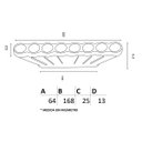Ver imagem 2 de Puxador Cristal - Il 4478 - Cromado - 64mm