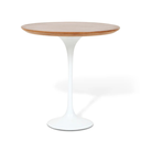 Ver imagem 2 de Mesa Lateral Tulipa Saarinen Redonda 51 Cm - Imbuia Base Branca Linn Design Decor Mesa Lateral Saari