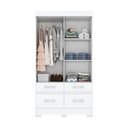 Ver imagem 6 de Guarda-Roupa Paco 2 Portas Espresso Móveis Branco/Rosa Chá