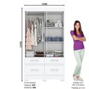 Ver imagem 2 de Guarda-Roupa Paco 2 Portas Espresso Móveis Branco/Rosa Chá