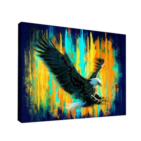 Quadro Águia no Azul Br Artes Grande 118x78
