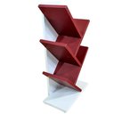 Ver imagem 4 de Livreiro Branco 60cm Partição Vermelho Marsala Mdf Prateleira Estante Nicho Livros Revista Infantil