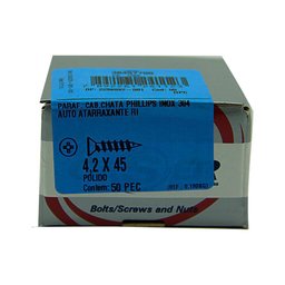 Parafuso Inox 4.2 X 45 Cabeça Chata Phillips Com 50 - 2