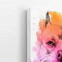 Ver imagem 3 de Quadro Pitbull Cachorro Tinta Aquarela Canvas 20x30cm