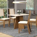 Ver imagem 1 de Conjunto Mesa de Jantar Leblon com 4 Cadeiras Móveis