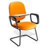 Cadeira Universitária com Prancheta para Escolas Linha Uno Laranja - 1