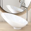Ver imagem 3 de Cuba de Apoio Meia Lua para Banheiro Lavabo C01 Bm38w Branco - Lyam