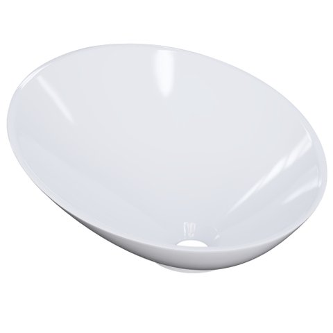 Cuba de Apoio Meia Lua para Banheiro Lavabo C01 Bm38w Branco - Lyam