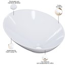 Ver imagem 4 de Cuba de Apoio Meia Lua para Banheiro Lavabo C01 Bm38w Branco - Lyam