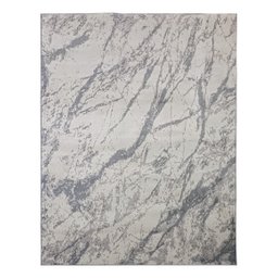 Tapete Sala 250x350 Marmorizado Cinza Gelo Marfim 2,50x3,50 - 1