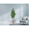 Planta Árvore Artificial Bambu Real Toque 1,6m Kit + Vaso E. Bege 32cm - 2