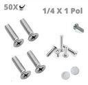 Ver imagem 4 de Parafuso 1/4 X 1 Pol. Cab. 13 Tamp. F. Philips Rosca Maq. Zb (Kit com 50)