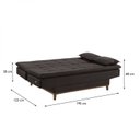 Ver imagem 4 de Sofá Cama 3 Lugares 192cm com Pés de Madeira Luna