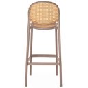 Ver imagem 6 de Kit 2 Banqueta Alta com Encosto Roma em Polipropileno - Marrom Claro