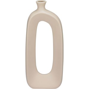 Vaso Decorativo Enfeite Casa Garrafa Home&co Cerâmica 32x14x6cm Creme