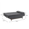 Sofá Cama 3 Lugares 192cm com Pés de Madeira Luna  - 4