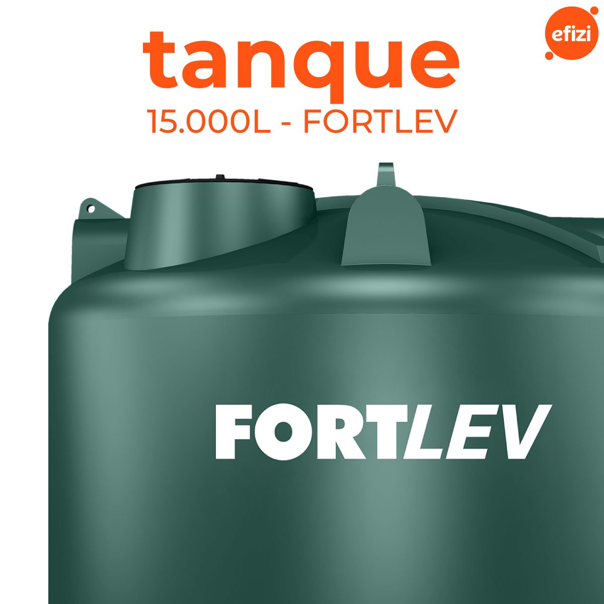 Tanque Polietileno 15.000l Vertical Verde Fortlev - 2