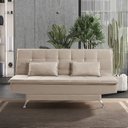 Ver imagem 1 de Sofá Cama 3 Lugares 192cm com Pés de Alumínio Luna 