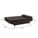 Ver imagem 4 de Sofá Cama 3 Lugares 192cm com Pés de Alumínio Luna