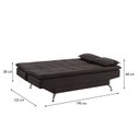 Ver imagem 4 de Sofá Cama 3 Lugares 192cm com Pés de Alumínio Luna 