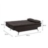 Sofá Cama 3 Lugares 192cm com Pés de Alumínio Luna  - 4