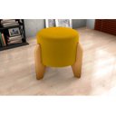 Ver imagem 2 de Puff Decorativo Luxo Veludo Amarelo E-436