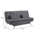 Ver imagem 3 de Sofá Cama 3 Lugares 192cm com Pés de Alumínio Luna 