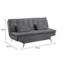 Sofá Cama 3 Lugares 192cm com Pés de Alumínio Luna  - 3