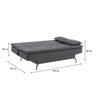 Sofá Cama 3 Lugares 192cm com Pés de Alumínio Luna  - 4