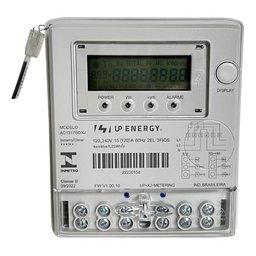Medidor Elétrica Watimetro Bifásico 2f+n Up Energy Inmetro - 1