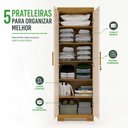 Ver imagem 5 de Armário Multiuso Israel 2 Portas com Chave 100% MDF Cinamomo/Off White