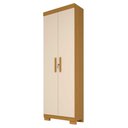 Ver mais imagens de Armário Multiuso Israel 2 Portas com Chave 100% MDF Cinamomo/Off White
