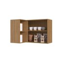 Ver imagem 2 de Armário Aéreo Canto Reto 1 Porta com Nicho Gaia  Móveis